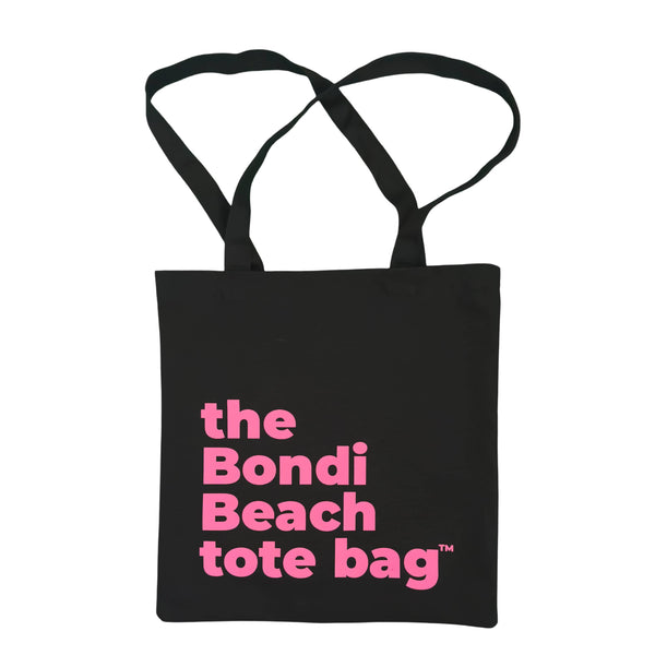 All The Totes in black with fluro pink