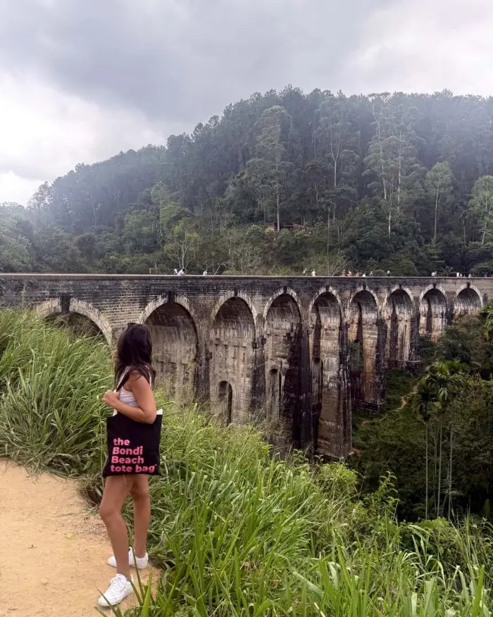 A Better Totes bag spotted at the Nine Arches Bridge in Sri Lanka